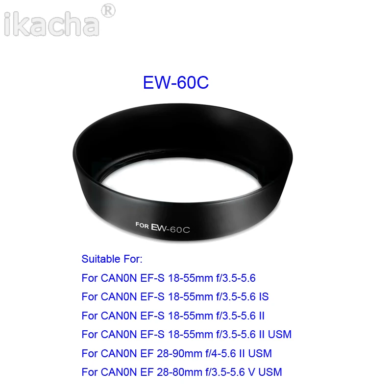 EW-60C ET-60 ES-62 EW-73B EW-78D ET-60 II EW-63C EW-63 II Камера бленда объектива для Canon Камера объектив
