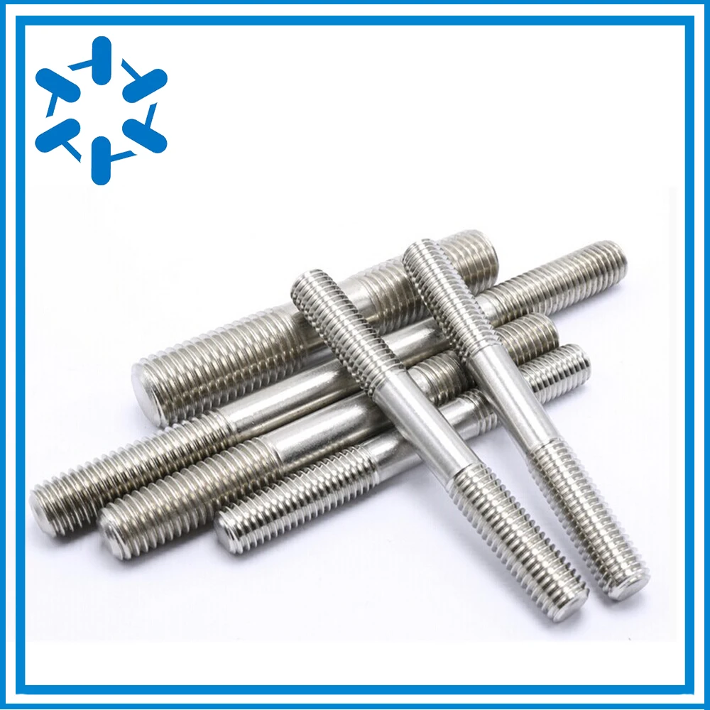 50 шт./лот двухконцевые резьбовые стержни из нержавеющей стали болты M4 *