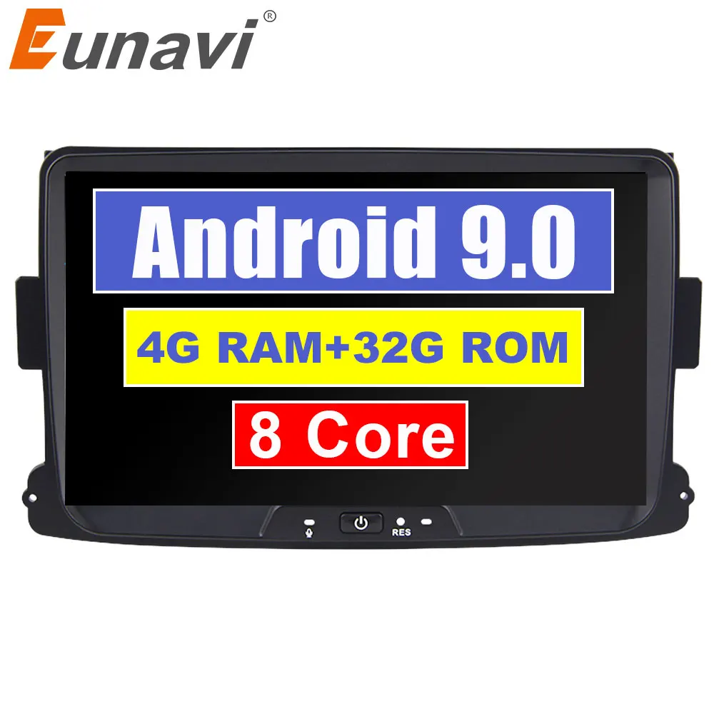 Eunavi 1 Din 8 ''Android 9 0 автомобильное радио gps навигатор стерео для