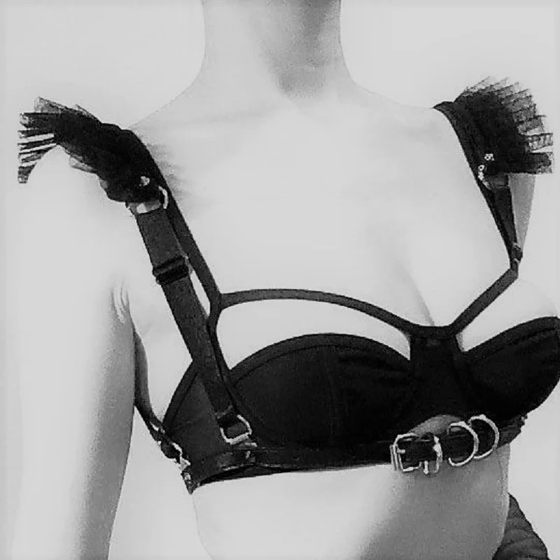 Женский эластичный пояс в стиле Харадзюку подвязка из спандекса для чулок с