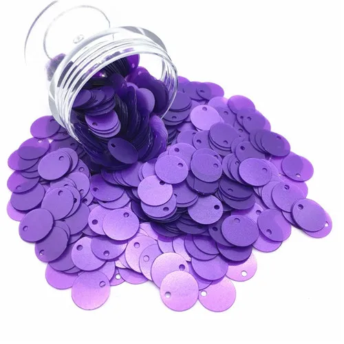 Matte purple Матовые Блестящие Блестки 10 мм ПВХ пайетки с блестками плоские Artesanatos результаты шитье Свадебное Ремесло одежды DIY аксессуар 10 г - Цвет: Matte purple