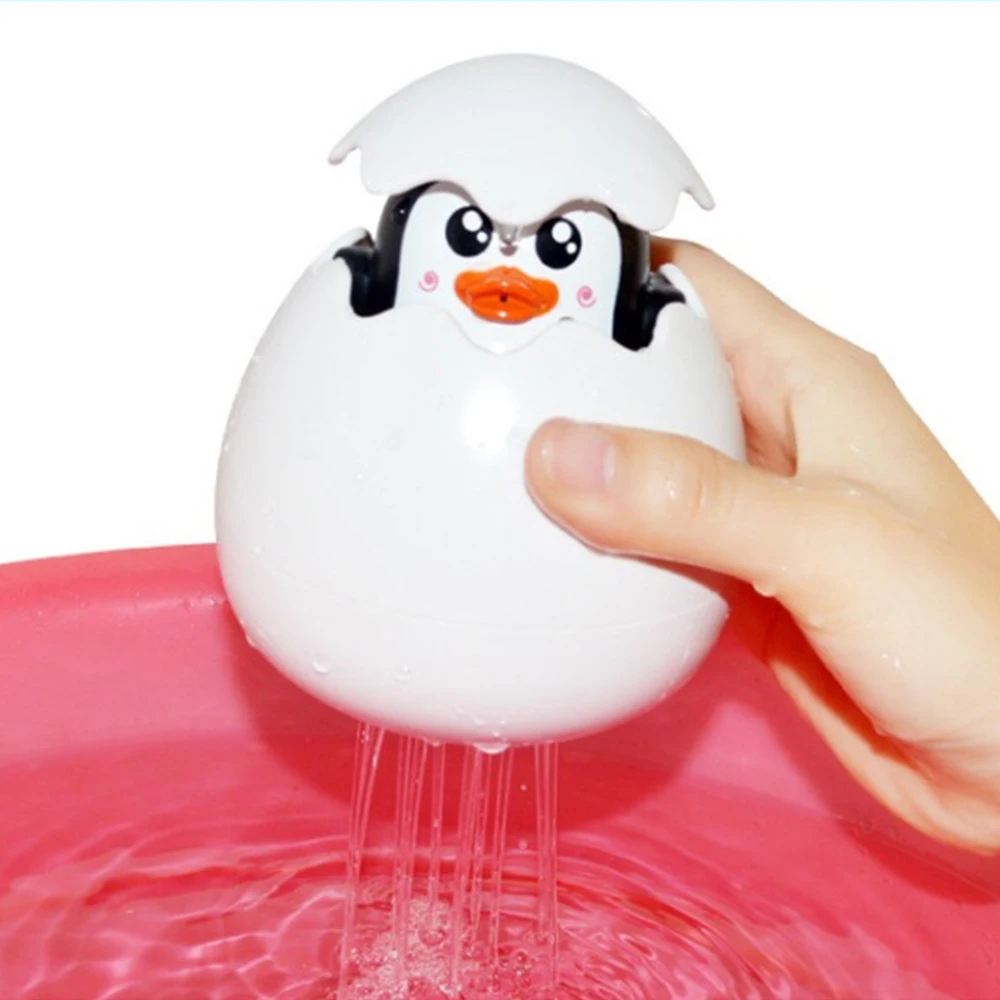 Игрушки для ванной милый утиный пингвин яйцо плавающий разбрызгиватель воды
