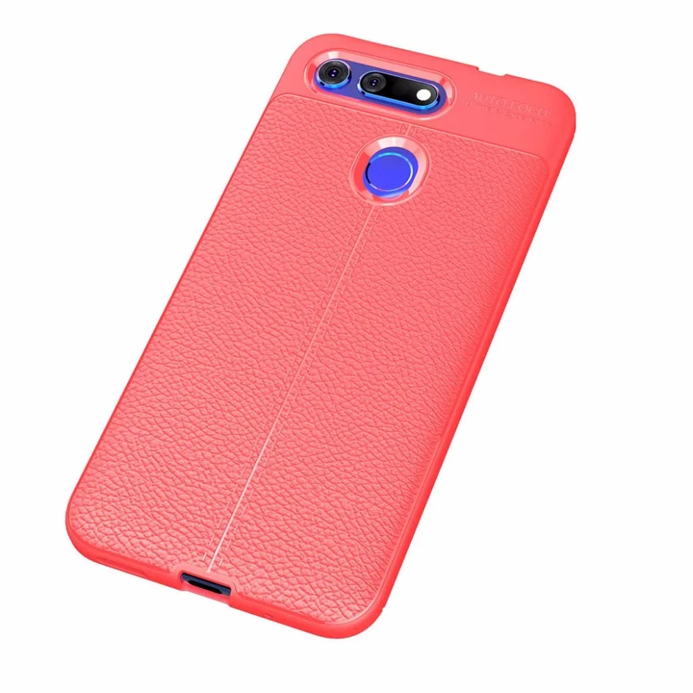 Защитный чехол для huawei View 20 кожаный силиконовый защитный мягкий бампер