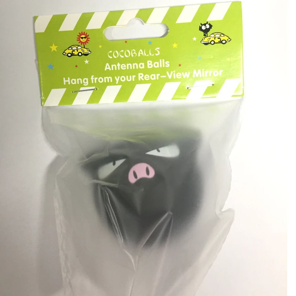 cocoballs black pig car antenna balls automobile decoration aerial toppers eva foam 10pcs/lot | Автомобили и мотоциклы