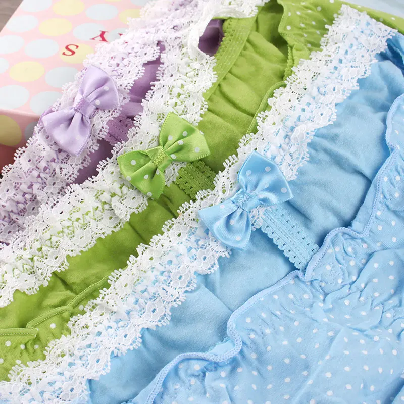 Удобные женские трусики в горошек с воланом | Женская одежда