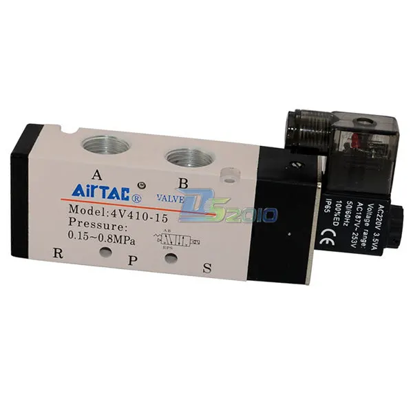 Хорошее качество 1/2 &quotAC 220V 5 way 2 позиционный пневматический Электрический