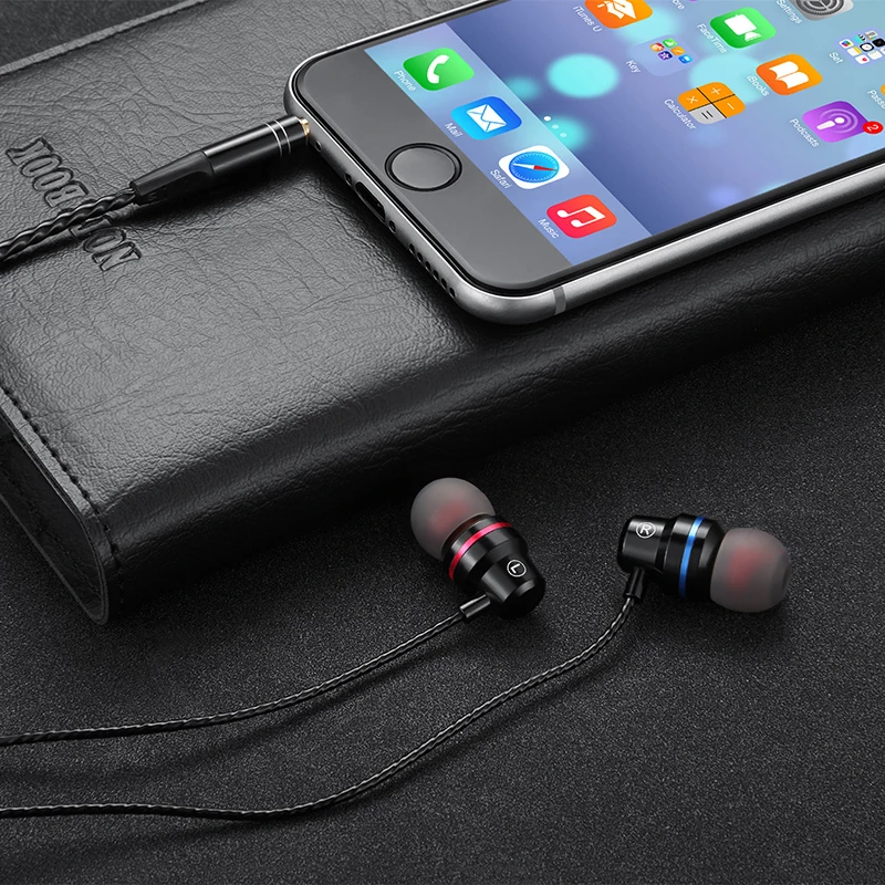 SUPTEC наушники 3 5 мм в ухо Проводная гарнитура стерео Бас Hifi с микрофоном для