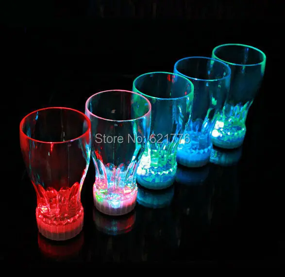 5 шт./лот Модные цветные пластиковые стаканы для Кока/пива светодиодные