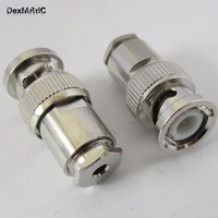 1pc bnc male plug rf coax connector clamp for rg58 rg142 cable straight nickel new wholesale