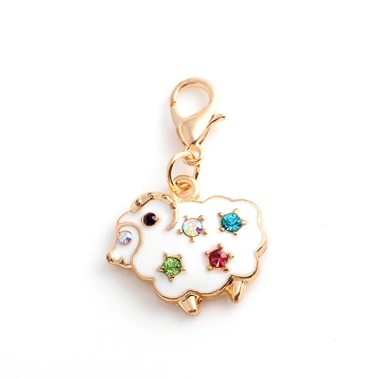 Новая мода 20 шт./лот красочные хрустальные овечки Шарм кулон подходит DIY ручной