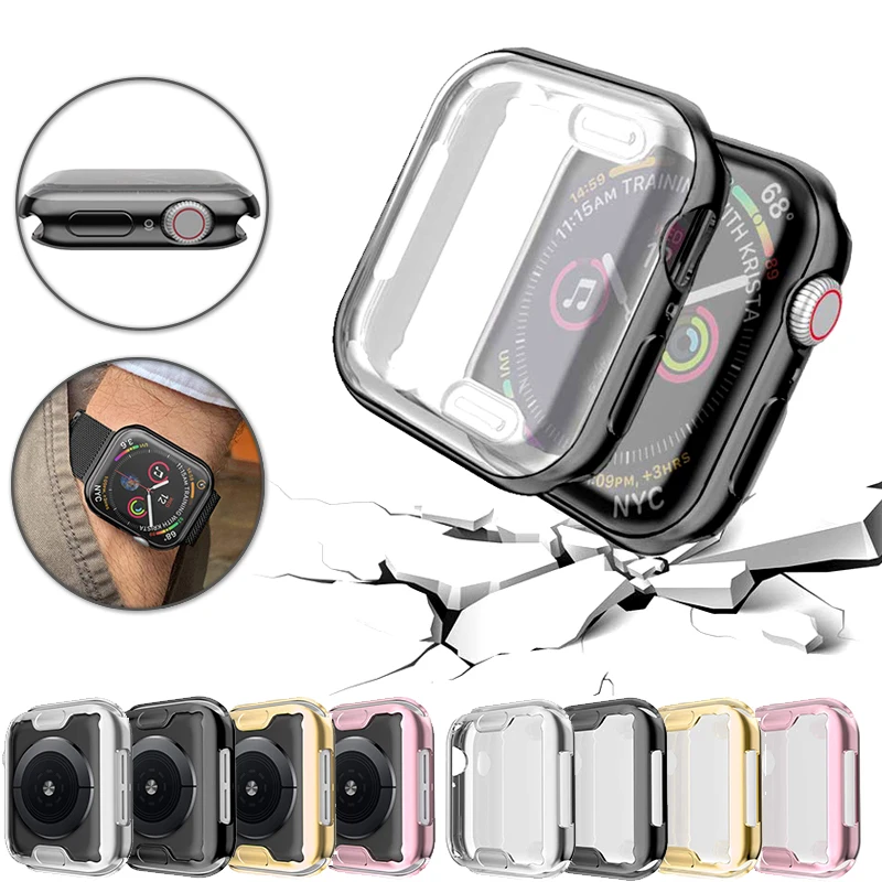Чехол для часов для Apple Watch series 4 3 2 1 band case 42 мм 38 м 40 мм 44 мм тонкий пластиковый чехол протектор для iWatch 4 44 мм