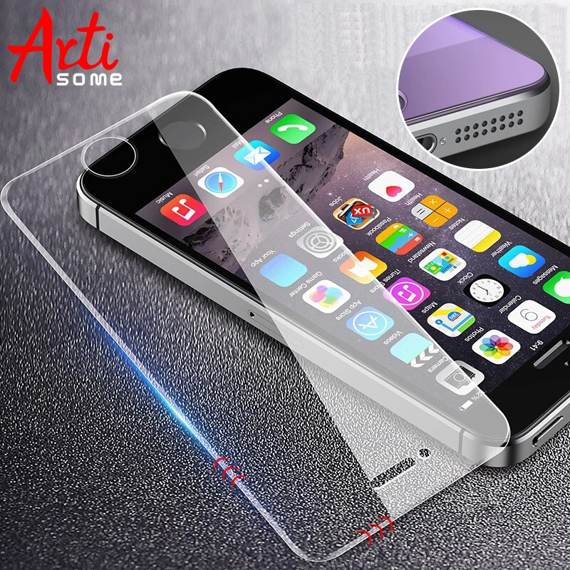 ARTISOME закаленное стекло для iPhone 5S 5 SE 5C экран протектор HD 9h анти синий свет защитная
