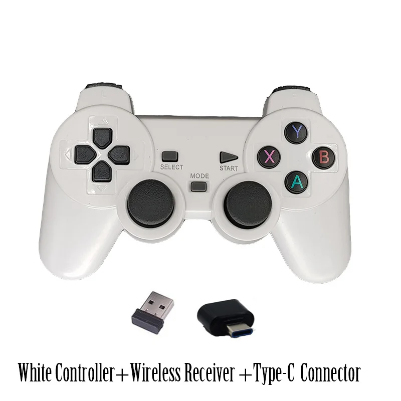 White Type-C Беспроводные Игровые приставки для Android смартфона/планшета/ПК/PS3/tv Box игровой контроллер для Smart tv set top box - Цвет: White Type-C