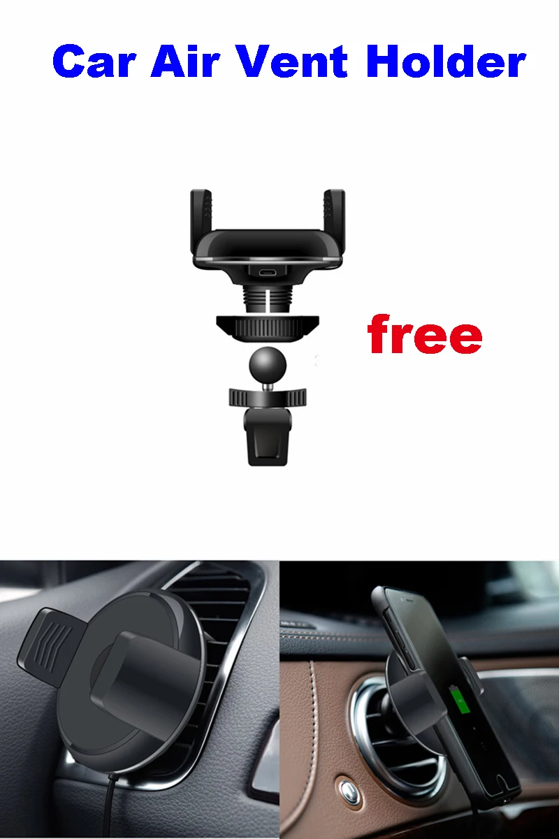 quickly 3.0 Car Air Vent Cup Holder Gravity Wireless Charger For iPhone 8 XR XS wireless charging for Samsung S10 huawei xiaomi