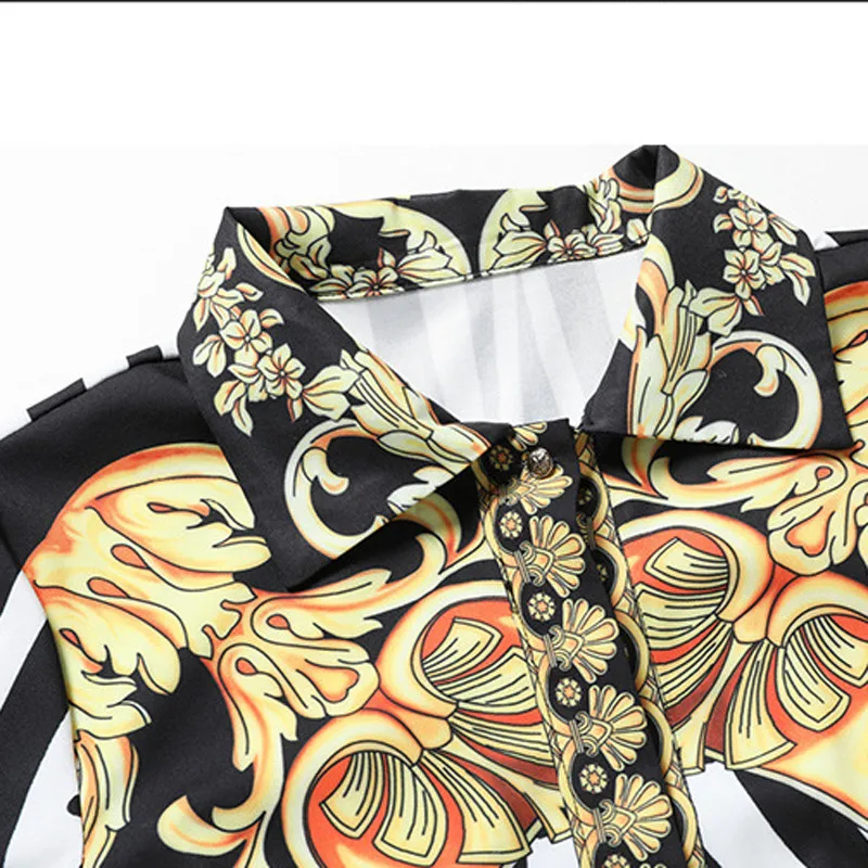 Роскошные Длинные платья весна 2019 европейский модный Русский стиль рукав 3/4