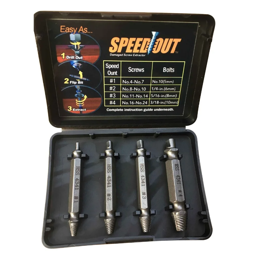 4 шт. высокое качество Винт экстрактор сверла руководство набор сломанных