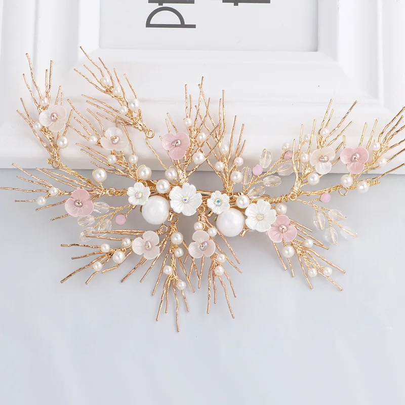 Заколка для волос с жемчужинами невесты ювелирные изделия небольшой и