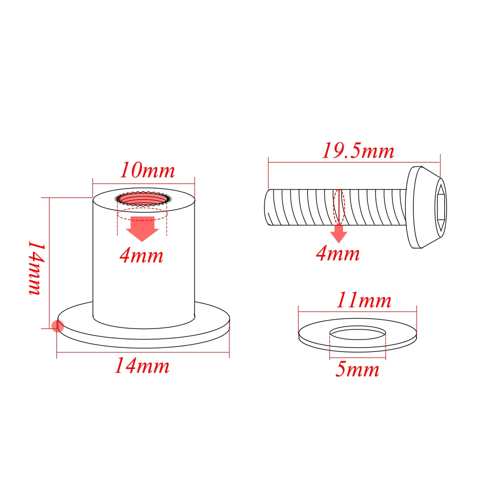 

2019 10pcs 5mm Windscreen Bolts Rubber Well Nuts Kit Motor Windshield Screw Mounting Bolts For BMW/Honda/Yamaha High Quality M5