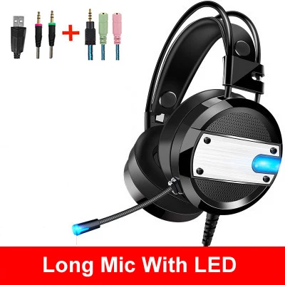 A10-Black Long Mic 2 Игровая гарнитура, наушники, бас, Накладные наушники, шумоподавление, проводная игровая гарнитура с микрофоном, 7,1, наушники для ПК, PS4, Xbox One, ноутбука - Цвет: A10-Black Long Mic 2