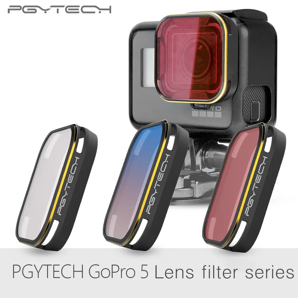 PGYTECH Gopro 5/GoPro hero 5 фильтр объектива Gold edge series(ND CPL обесцвечивание дайвинг