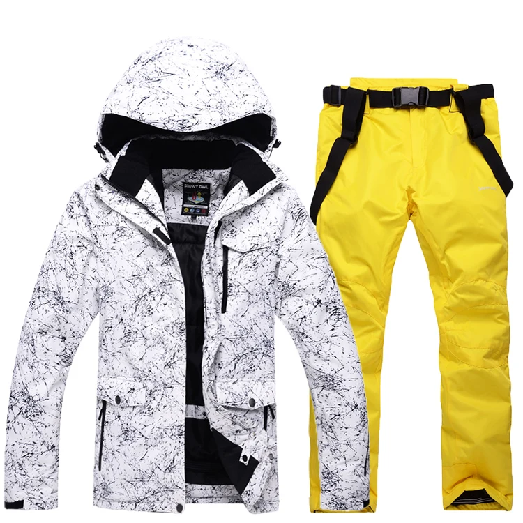 Лыжная куртка + брюки унисекс 2017 ветрозащитная водонепроницаемая термостойкая
