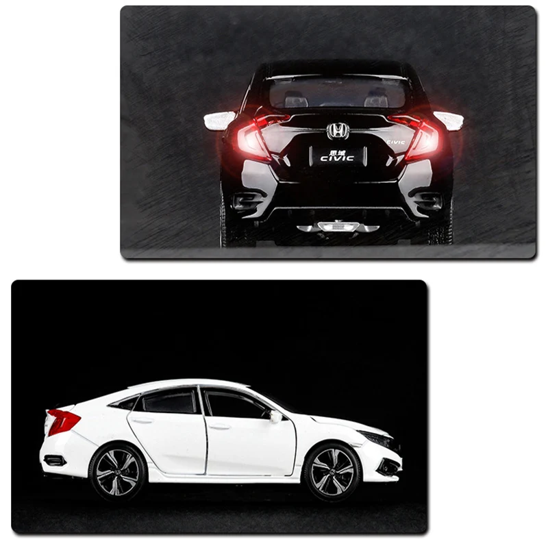 1/32,, HONDA, новинка, CIVIC, игрушечные машинки, металлическая игрушка, литые под давлением машины, модель автомобиля, звук и светильник, игрушки для детей, подарок для мальчиков