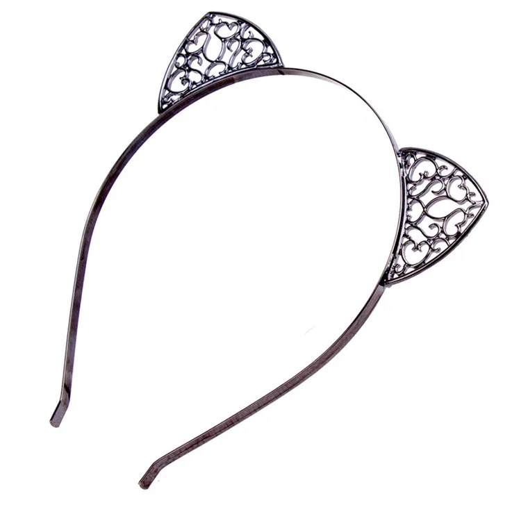 Haimeikang, кошачьи ушки, корона, тиара, головная повязка для женщин, стразы для волос, принцесса, полый ободок для волос, кошачьи ушки, ободок, аксессуары для волос - Цвет: 5