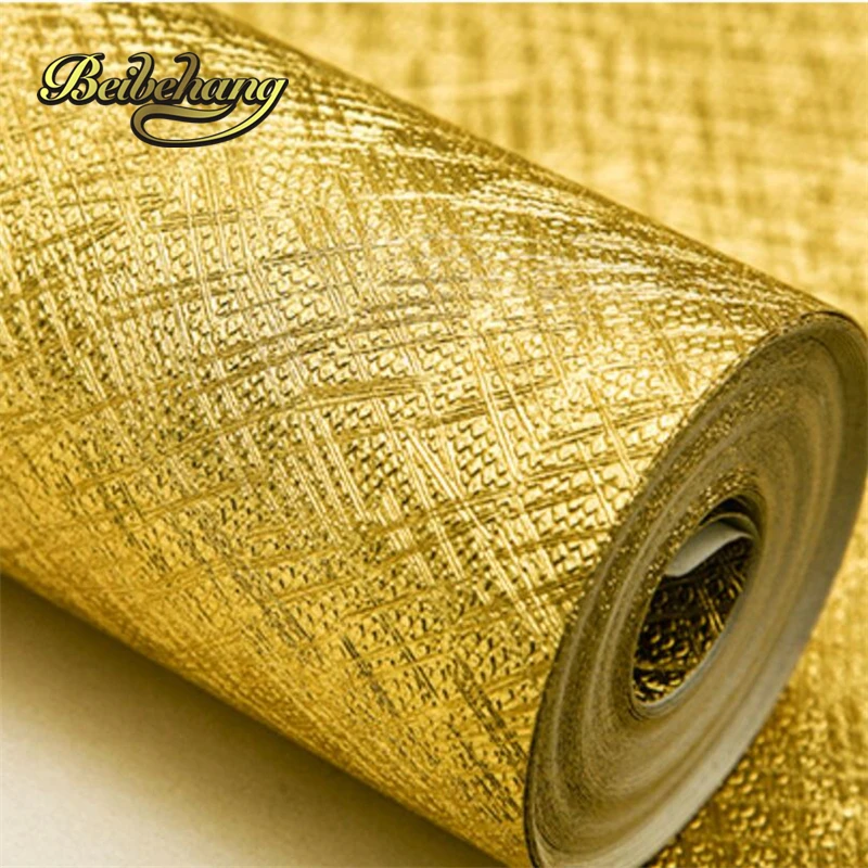 Обои из высококачественной золотой фольги серебряной рельефные решетки