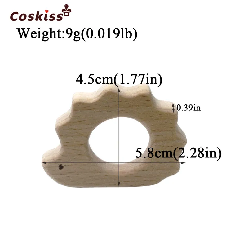 Mordedor de madera Natural hecho a mano para beb&eacute;, mordedor de madera org&aacute;nico de haya, personalizado, colgante, respetuoso con el medio ambiente, seguro-1