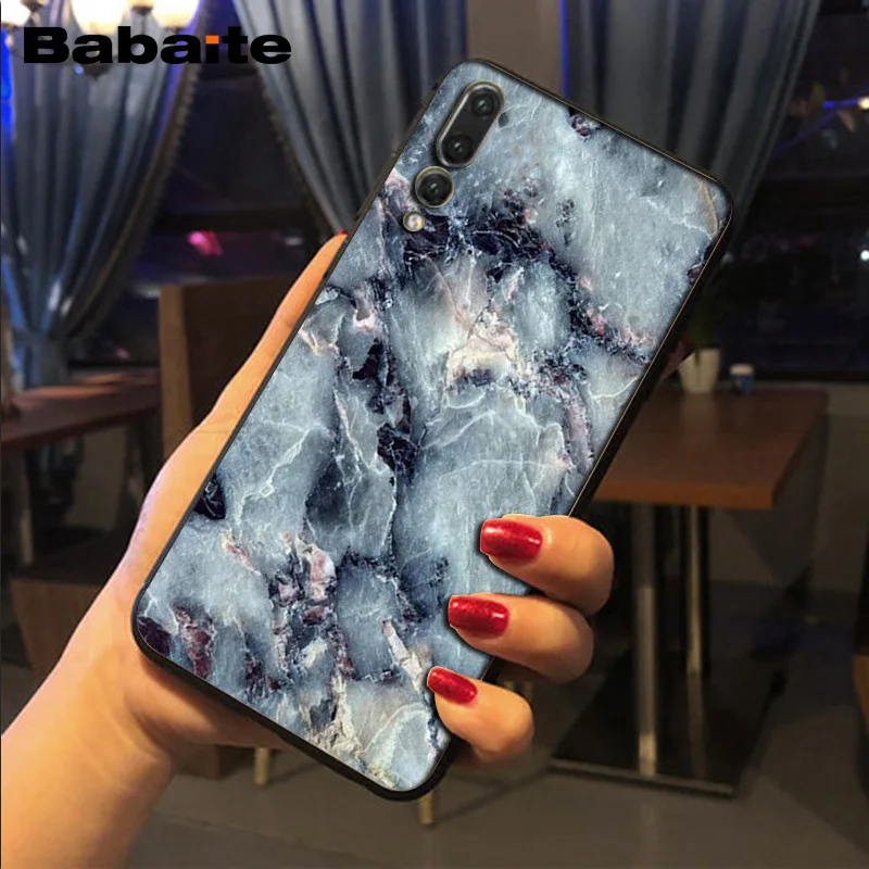 Силиконовый чехол Babaite с акварелью мраморной плитой и камнем для телефона huawei p20