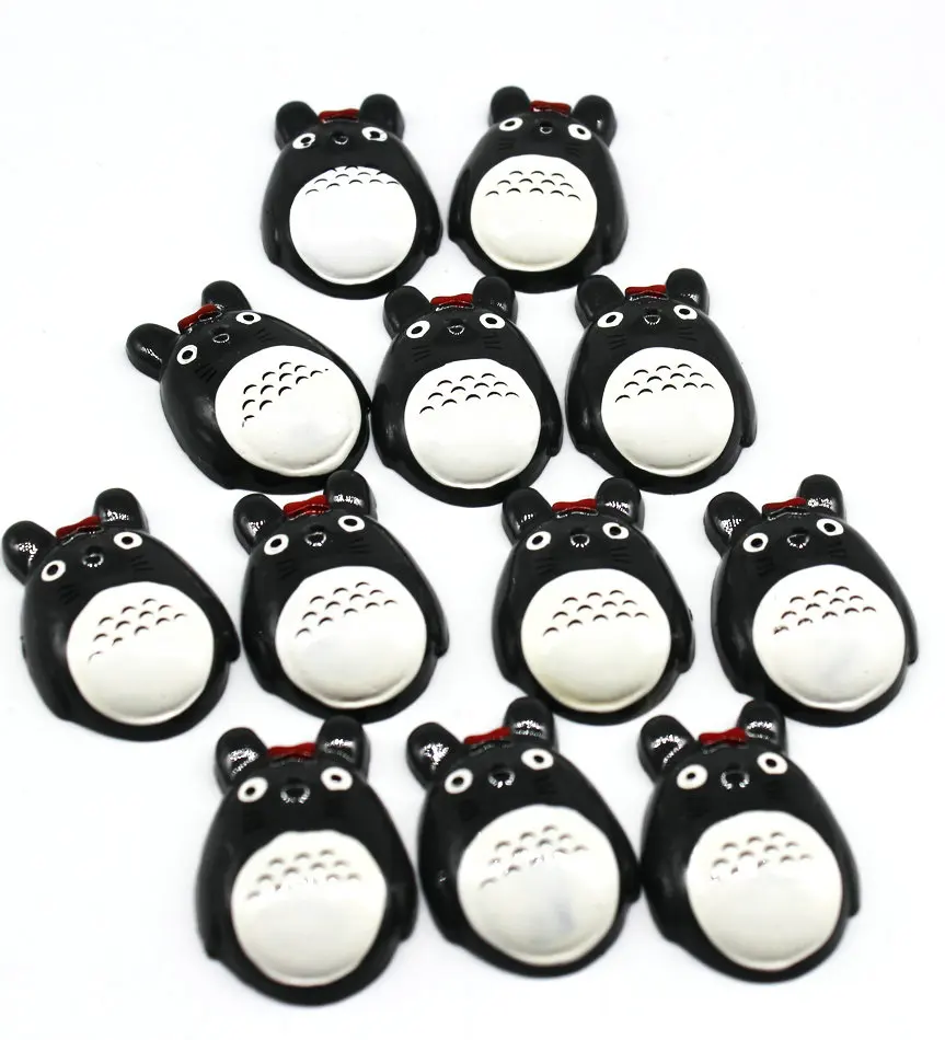 50 шт. большая кавайная Тоторо Ручная Краска резиновые кабошоны из смолы-34 мм