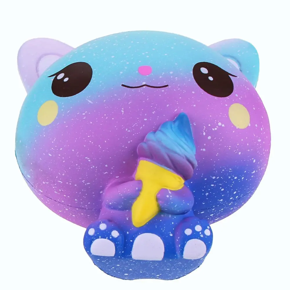 Новый Радужный мультяшный мороженое Кошка Китти Мягкий медленно