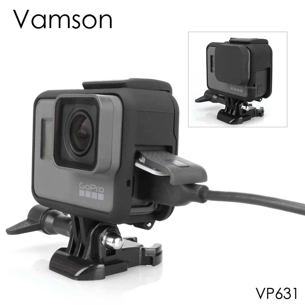 Чехол бампер Vamson для экшн Камеры Gopro Hero 7 6 5Black Silver/White VP631|Чехлы экшн-камер| |