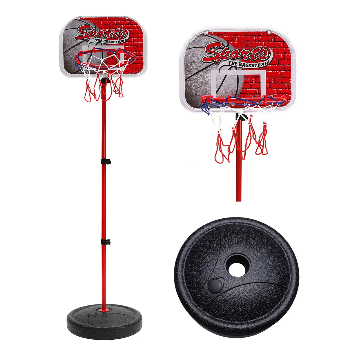 Регулируемый 55-150 см щит с кольцом для мини-баскетбола кольцо Backboard Kit внутреннее крепление детская игрушка для детей игра баскетбольные мячи с Pum