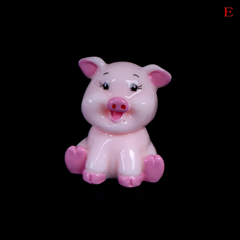 1 шт. милые свинки миниатюрные фигурки Сказочный Сад домашний мох смолы Ремесло