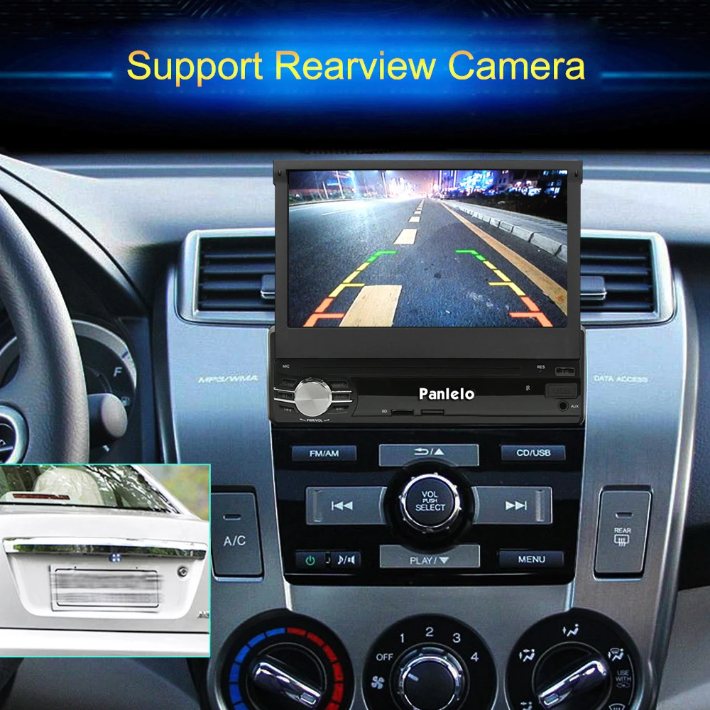 Android 9.0 GPS Navigation 7'' 1 Din Car Radio Quad CoreCar Stereo 1024*600 Video Player AM/FM Wi-Fi Bluetooth Autoradio |