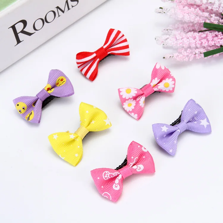 1 шт. Красочные заколки для волос с бантом Детские аксессуары милые головные