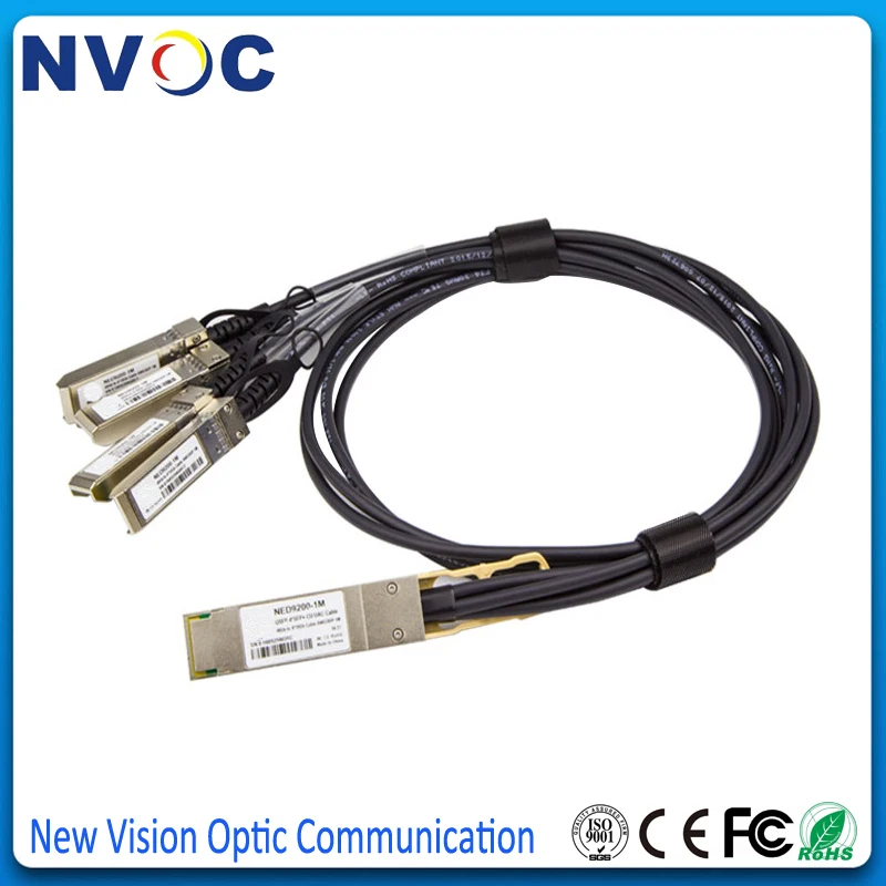 40G QSFP на 4 SFP + 2M AWG30 пассивное прямое прикрепление медный кабель Twinax DAC стандартное