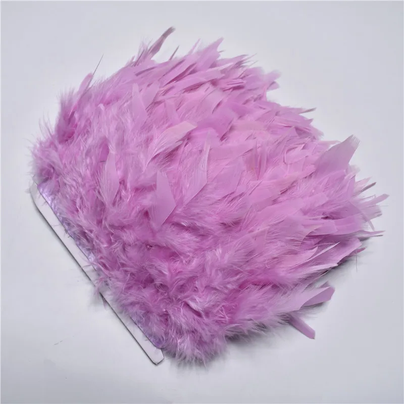 Light Purple Новинка 10 ярдов/партия Турция бахрома с перьями 10-15 см chandelle перья марабу для ремесел карнавальные костюмы DIY Одежда - Цвет: Light Purple