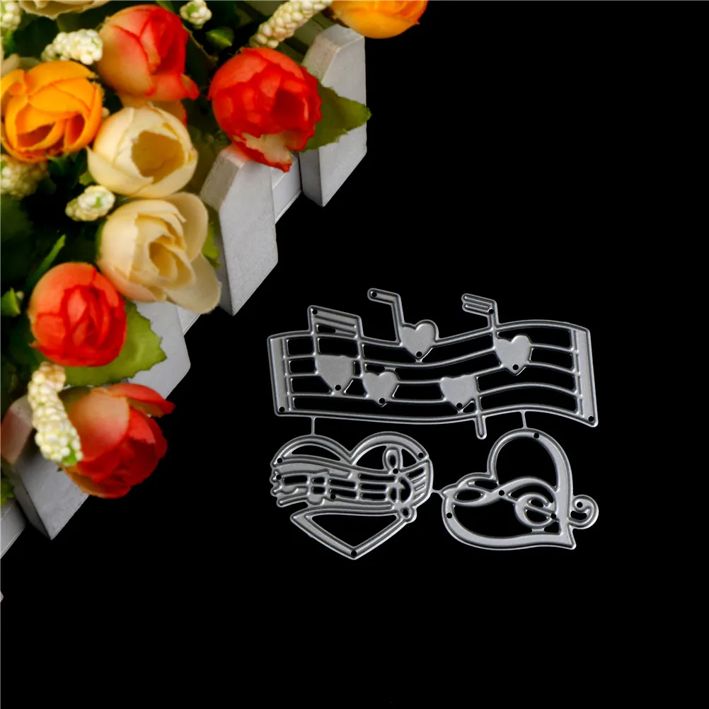 1 шт. штампы для вырезания музыкальных нот Сделай Сам Скрапбукинг Металлический