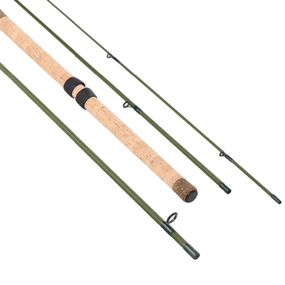 

13FT 4 PIECES CARBON FIBER SECTIONS CENTERPIN FLOAT FISHING ROD WOODEN HANDLE STEELHEAD FISHING LIGHT CENTREPIN LINE WT 6-10LBS