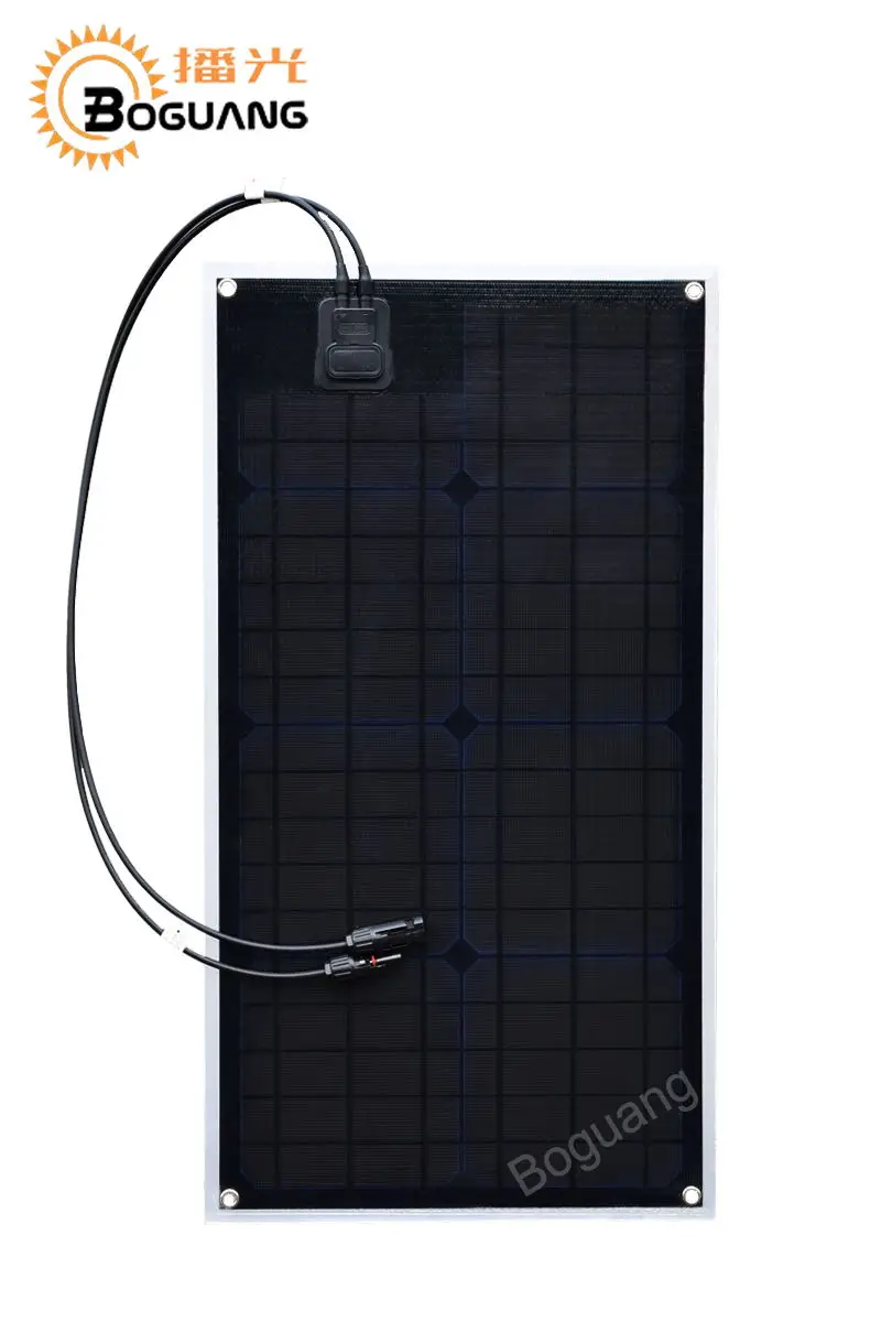 ETFE solar panel 30w Monocrystalline silicon cell PCB module panel solar flexible for 12v battery LED light car RV yacht power