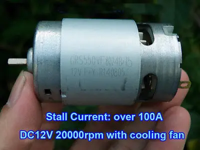 1 шт. DC12V 20000 ОБ/мин RS-550VF-8024 большой крутящий момент двигателя для электродрели