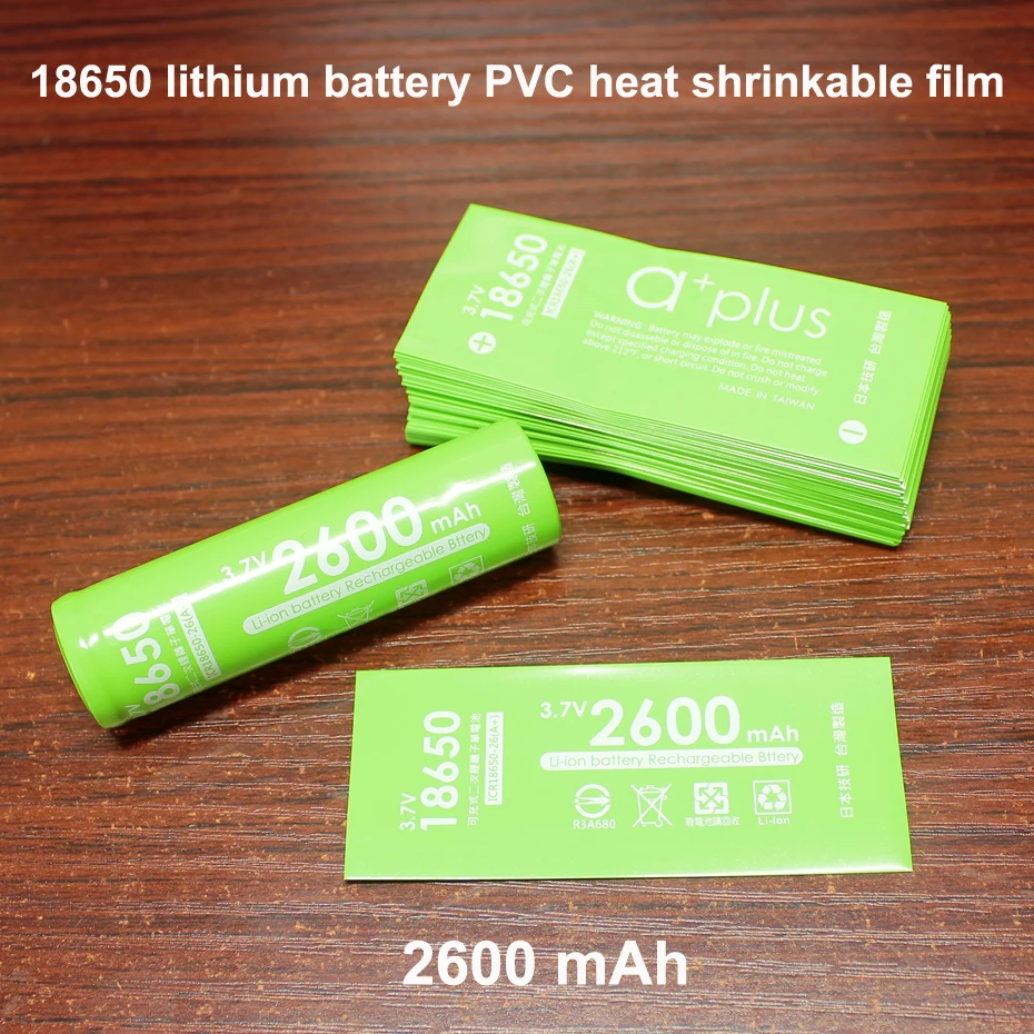 

100pcs/lot 18650 Battery Skin Pvc Heat Shrinkable Sleeve 2600mah Renovation Shrink Film Insulation Leather Case