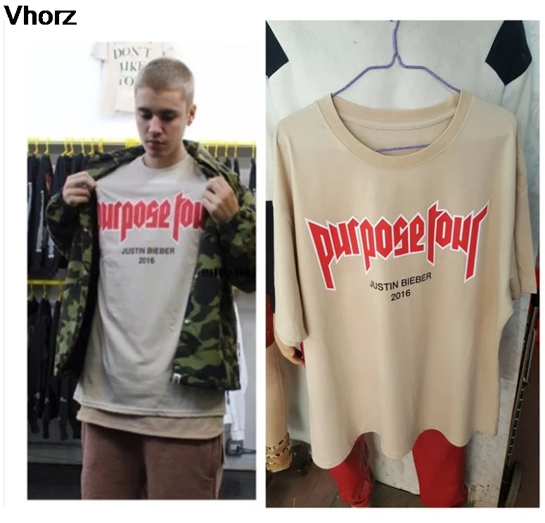 Purpose Tour Футболка мужская женская Повседневная Хип хоп скейтборд Джастин футболка