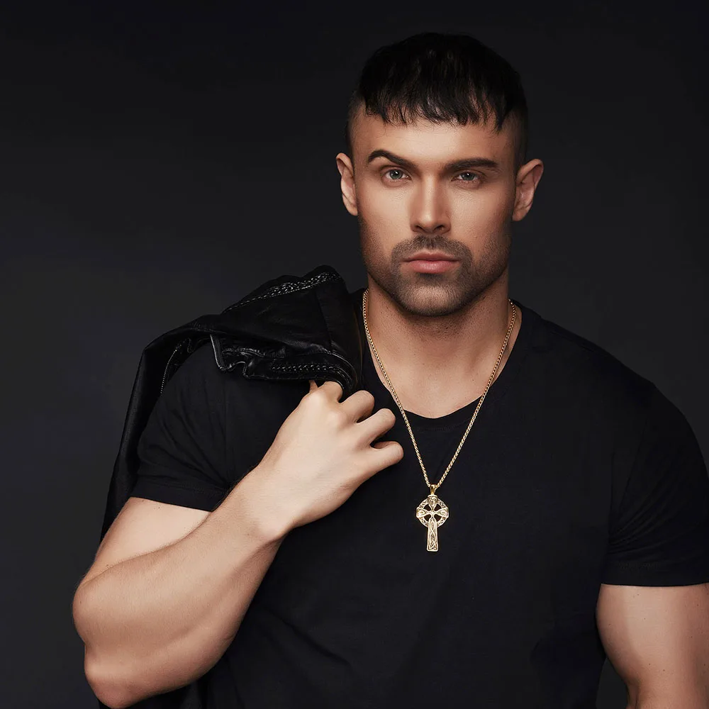 Ожерелье с крестом викинга Starlord винтажное ювелирное изделие в подарок цепочка из