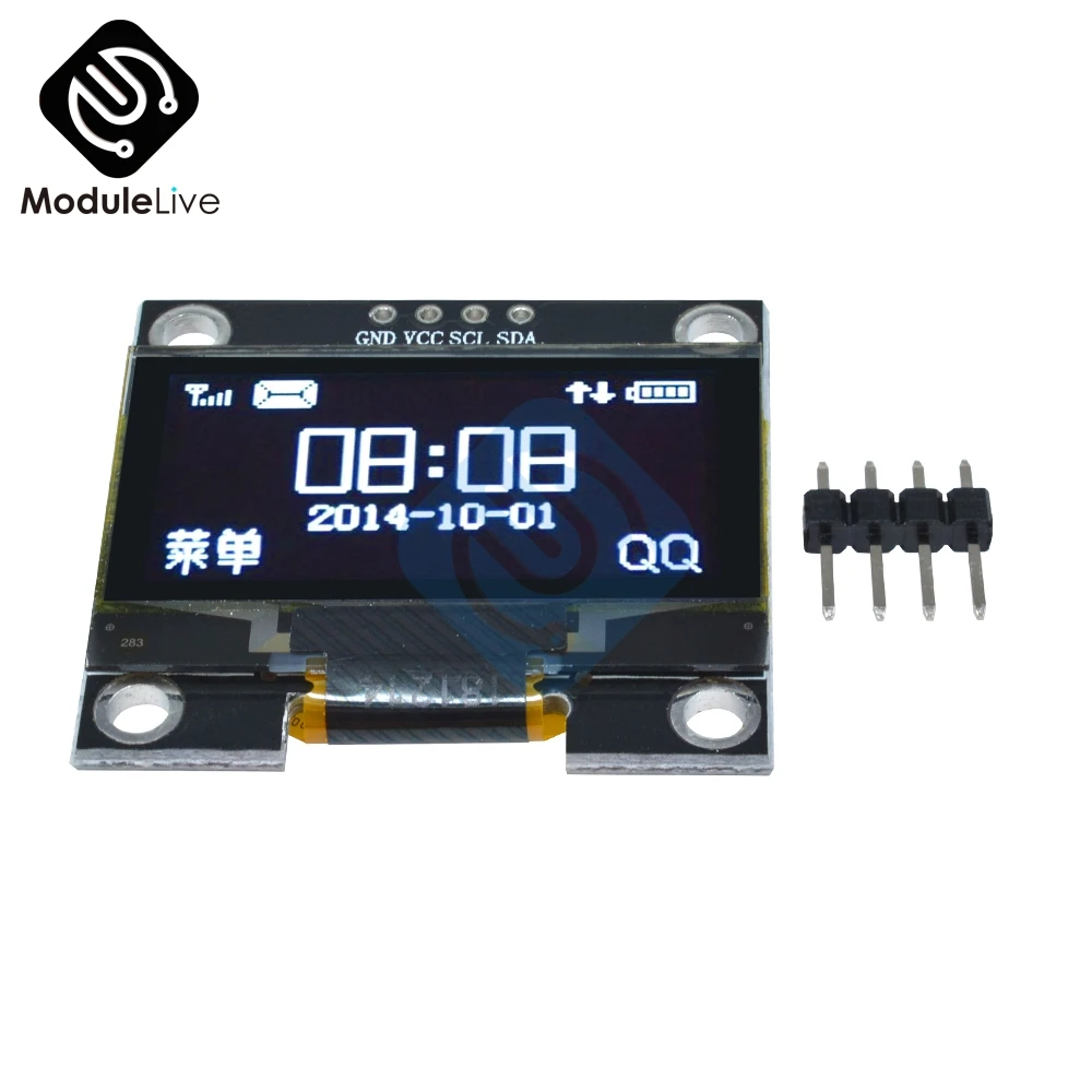 4PIN 1 3 &quot1 дюймов IIC I2C серийный 128x64 SSH1106 OLED ЖК дисплей белый/синий экран модуль для