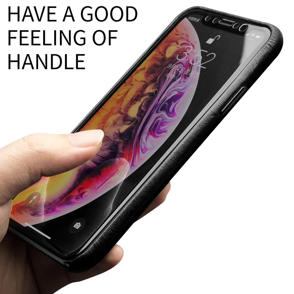 Чехол QIALINO из натуральной кожи для Apple iPhone X/XS/XR роскошный Ультратонкий чехол