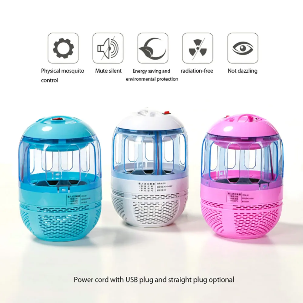 Home Electronic Mosquito Killer Lights Ultra Silent Inhalant LED Lamp USB Charged Trap for Bug Zapper Fly Pest | Дом и сад