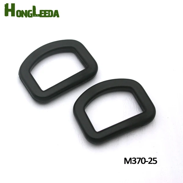 

100pcs 25mm 1inch black POM adjustable buckles plastic slider buckle flat D ring backpack webbing straps HLD/M370-25
